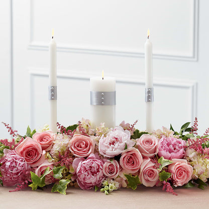 Worldwide Romance Unity Candle Arrangement – TREASURE HUT FLOWERS GIFTS & GHSES, Delavan WI